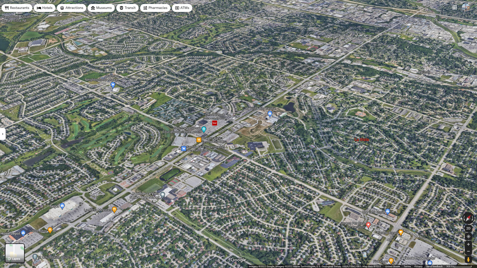 La Vista Aerial Map Nebraska